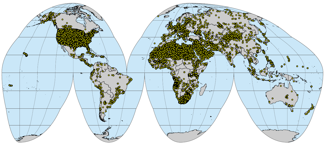 Soil profiles and soil samples with physical and hydraulic soil properties properties global compilation.