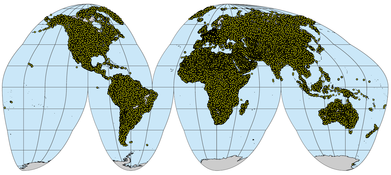 A global compilation of soil profiles with WRB soil type classification.